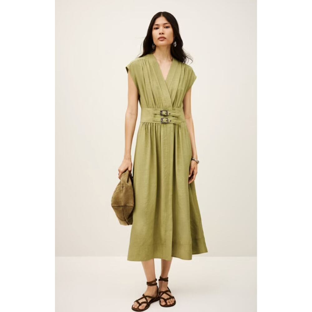 ba&sh Dove Dress in Green Size S